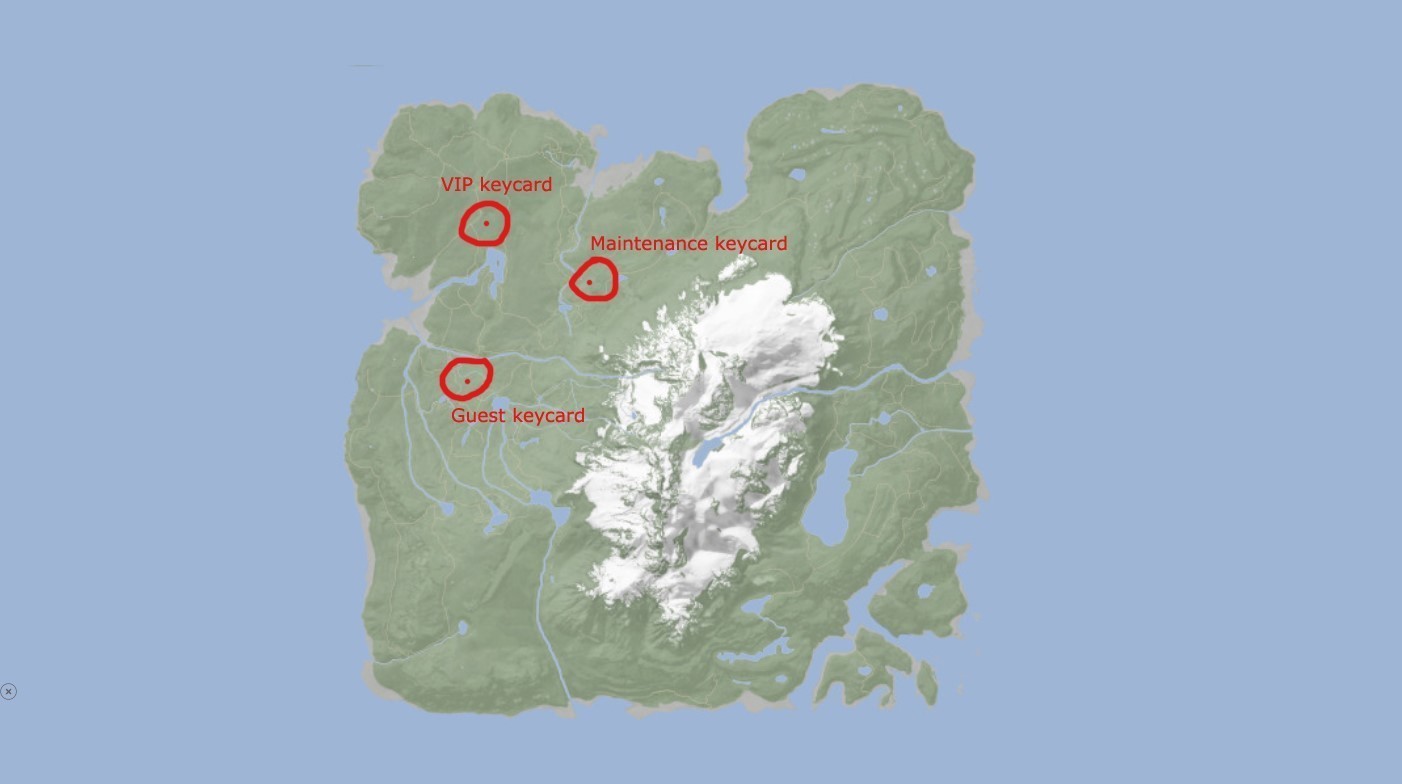 Все три места расположения ключ-карт Sons of the Forest