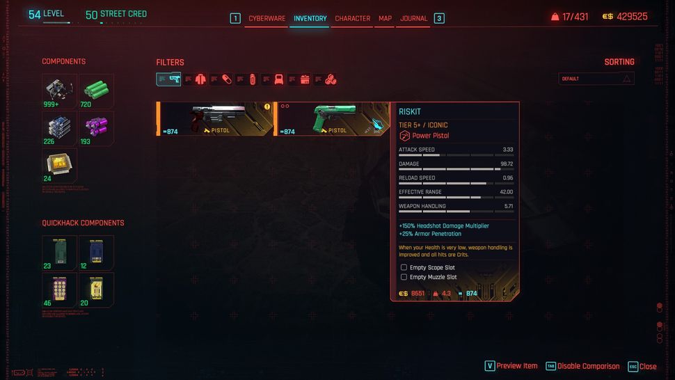 Cyberpunk 2077: Призрачная свобода - Места расположения иконографического оружия