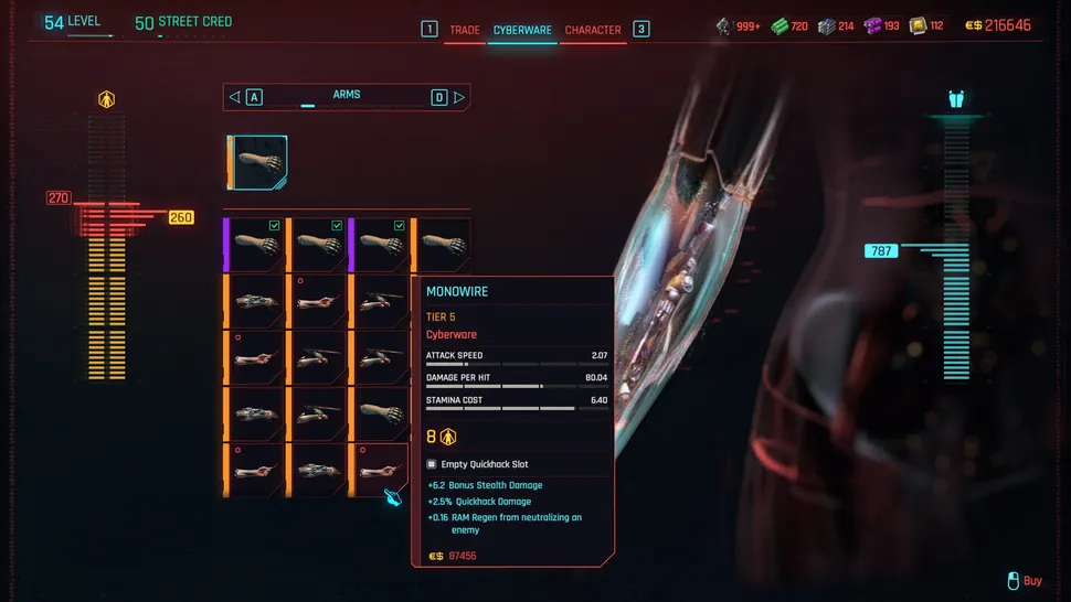 Cyberpunk 2077 Monowire: Лучшие навыки, кибероружие и как его использовать
