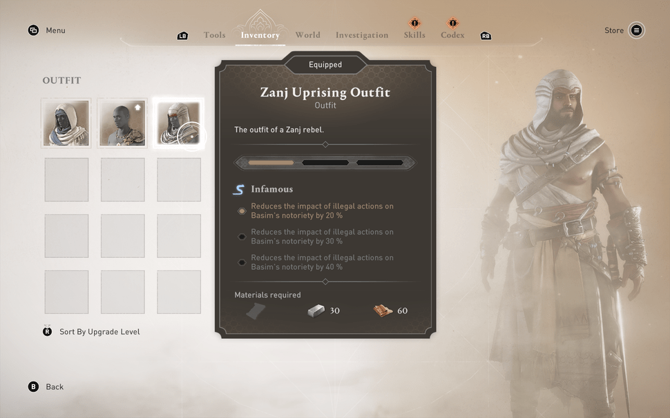 Где найти все наряды в Assassin's Creed Mirage