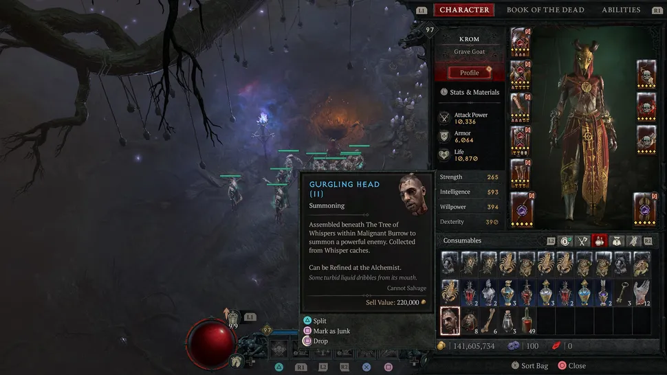 Как получить злокачественные части тела и призвать Варшана в Diablo 4