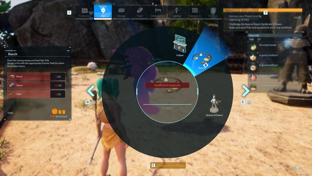 Как построить и использовать ранчо в Palworld