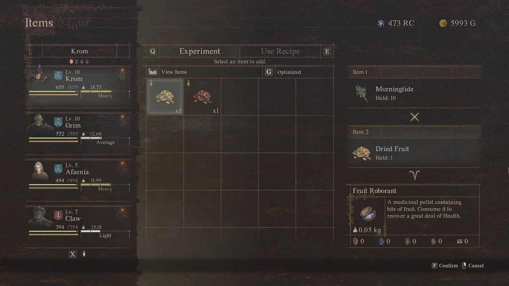 Как приготовить фруктовый роборант в Dragon's Dogma 2