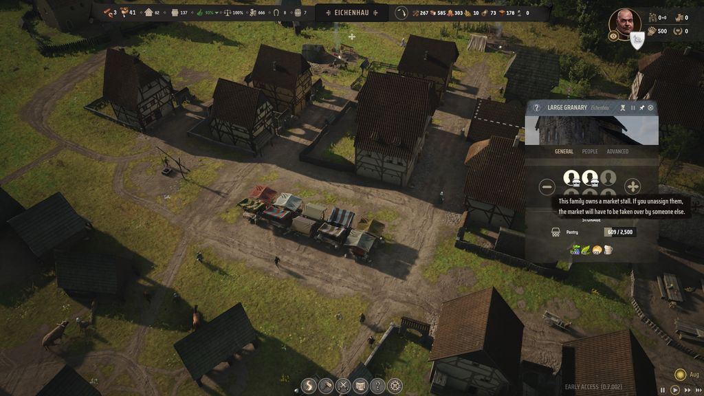 Как использовать рынок в Manor Lords