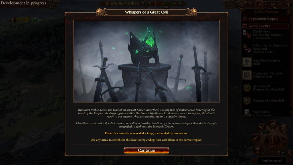 Где найти "замок, окруженный горами" в Total War: Warhammer 3 Thrones of Decay