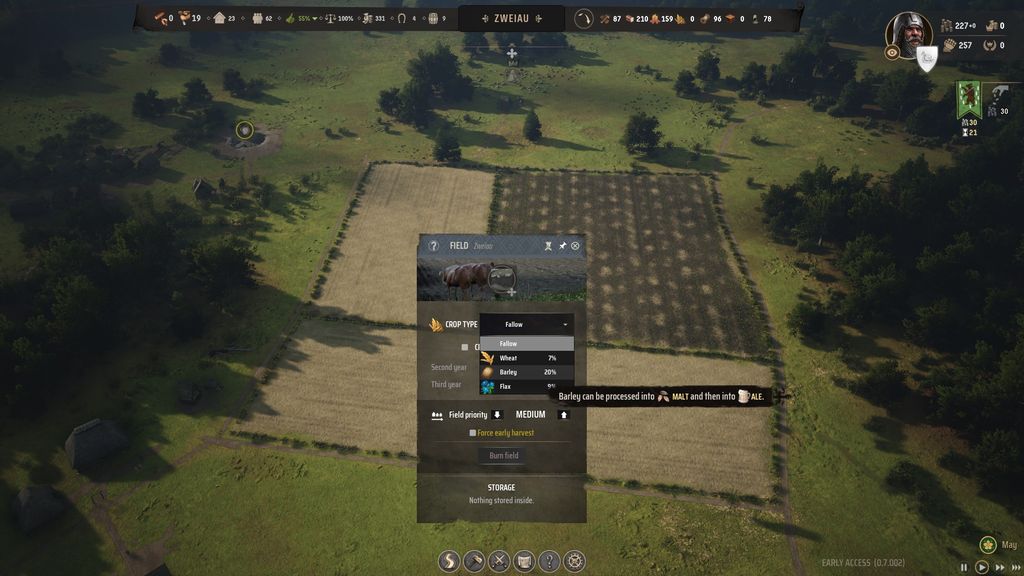 Как приготовить эль и использовать таверну в Manor Lords