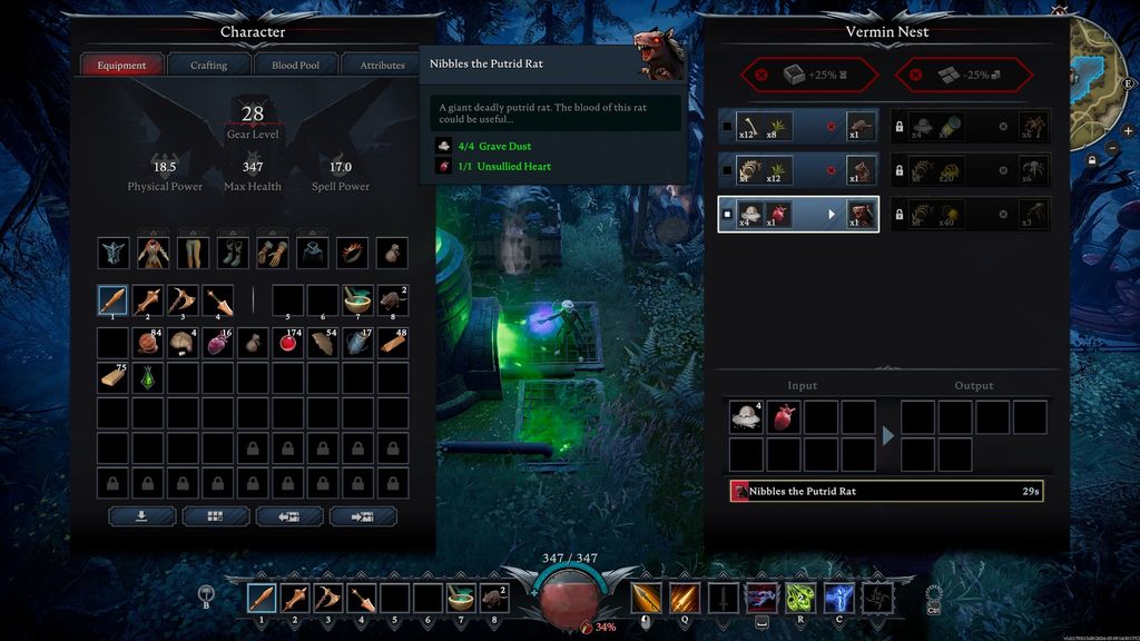 V Rising: Где найти гнилостную крысу Нибблс