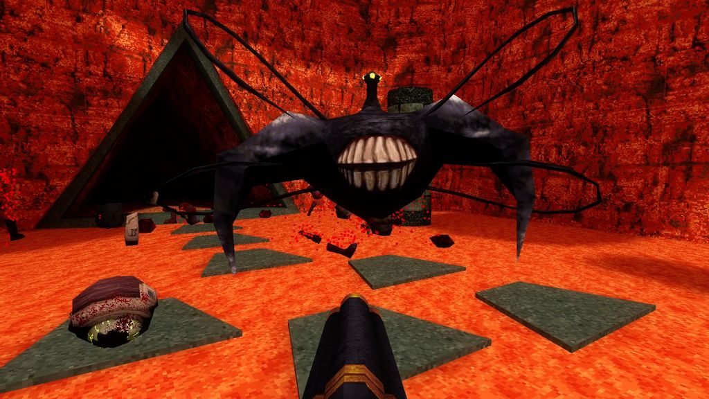 Эта, где вы бегаете по потолку и стреляете из лучевых пушек по парням Ктулху, пробудила меня от ретро FPS ступора.