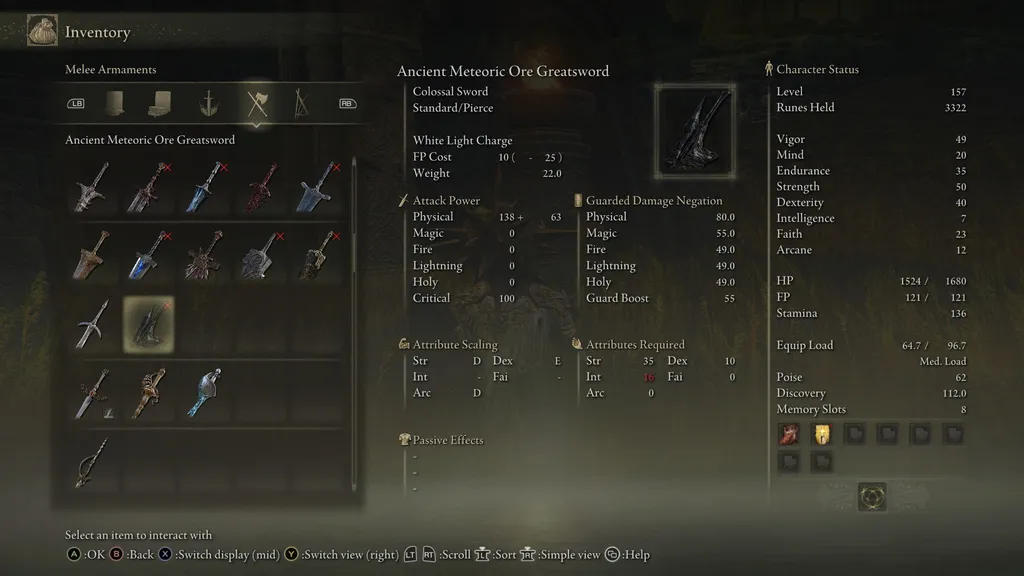 Где найти Древний меч из метеоритной руды в Elden Ring: Shadow of the Erdtree