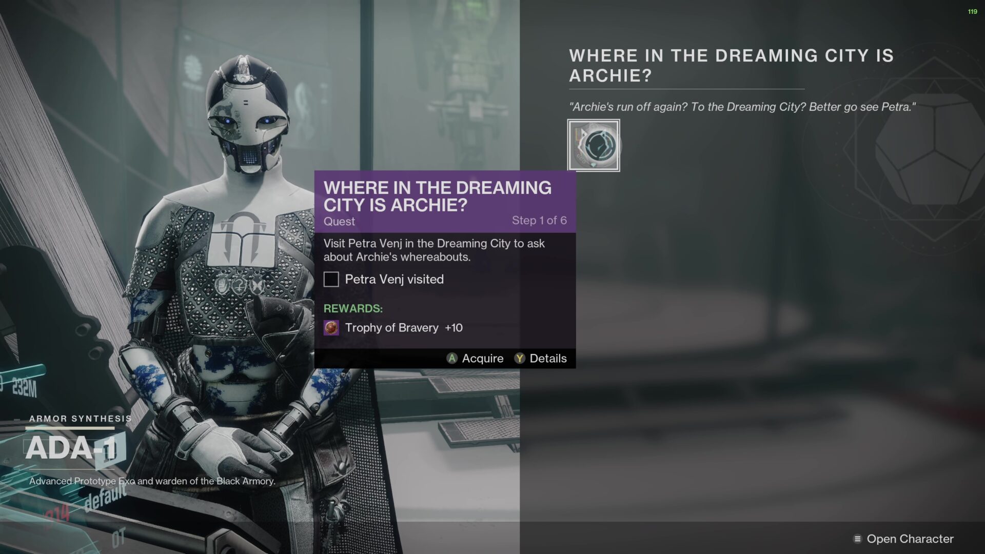 Destiny 2: Где в Городе Грез находится Арчи?