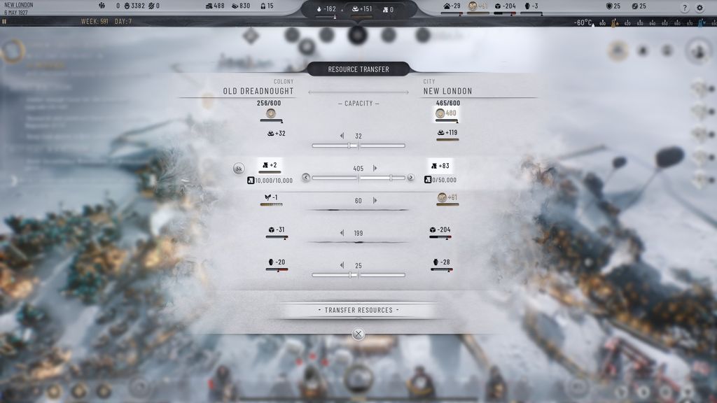 Frostpunk 2: Как перенести нефть и другие ресурсы из колонии в город