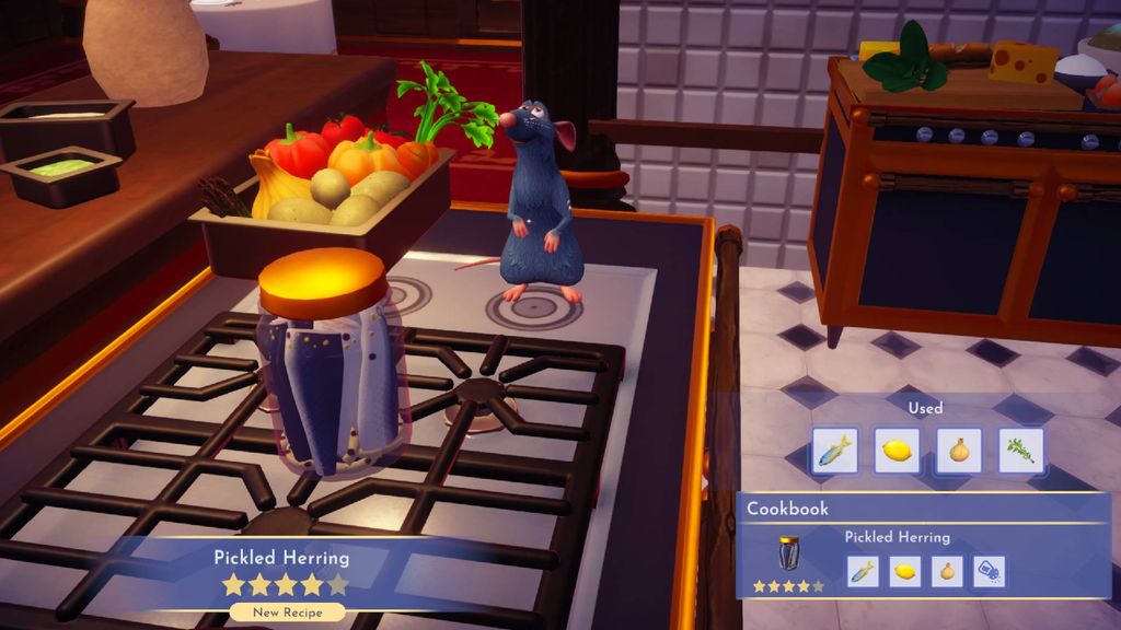 Как приготовить сладкую и маринованную сельдь в Disney Dreamlight Valley