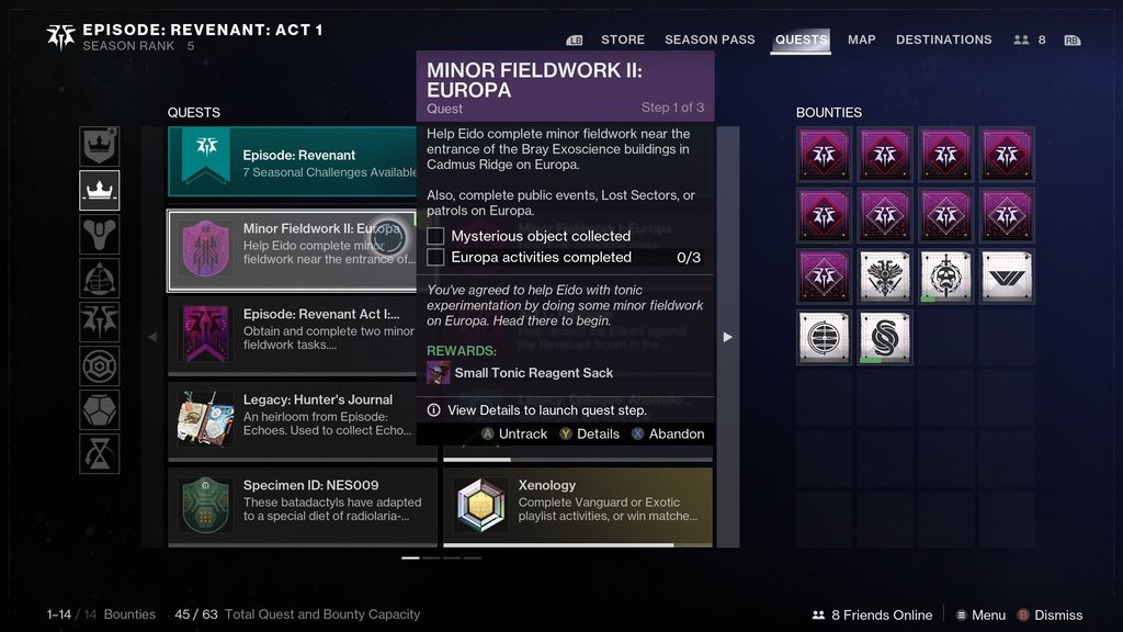 Тоники в Destiny 2: Как открыть рецепты и заработать улучшения